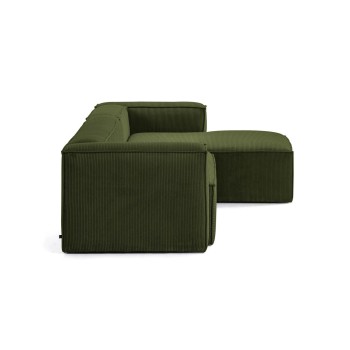 Blok 4-seater sofa with right chaise longue in thick corduroy