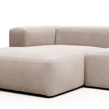Blok 4-seater sofa chaise longue left beige 330 cm