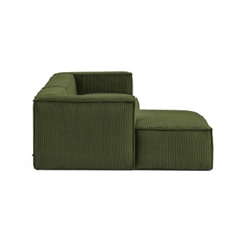 Blok 4 seater sofa with left chaise longue in thick corduroy
