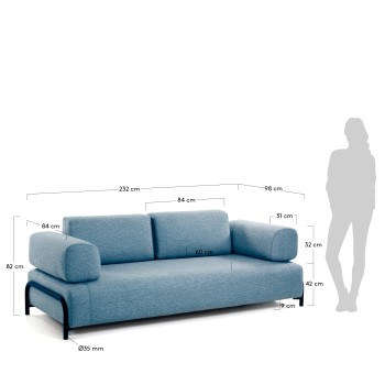 Compo 3-seater sofa