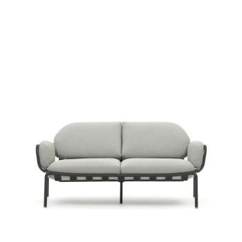 Joncols 2-seater outdoor sofa in painted aluminum