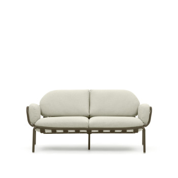 Joncols 2-seater outdoor sofa in painted aluminum