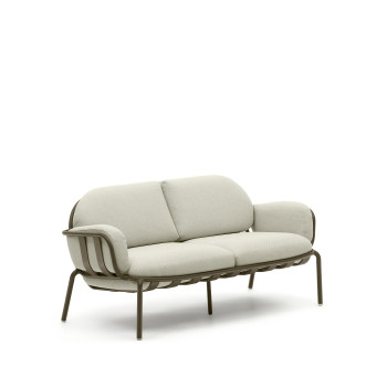 Joncols 2-seater outdoor sofa in painted aluminum