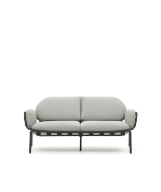 Joncols 2-seater outdoor sofa in painted aluminum