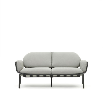 Joncols 2-seater outdoor sofa in painted aluminum