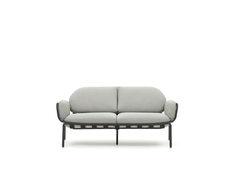Joncols 2-seater outdoor sofa in painted aluminum