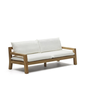 Forcanera 3-seater sofa in solid teak wood 211 cm