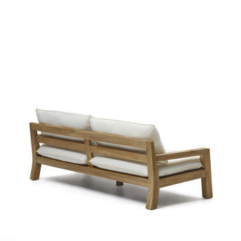 Forcanera 3-seater sofa in solid teak wood 211 cm