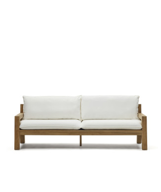 Forcanera 3-seater sofa in solid teak wood 211 cm