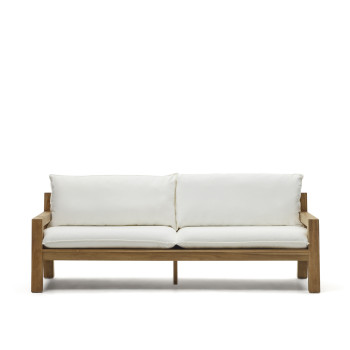 Forcanera 3-seater sofa in solid teak wood 211 cm