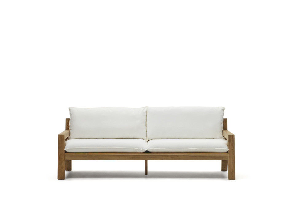 Forcanera 3-seater sofa in solid teak wood 211 cm