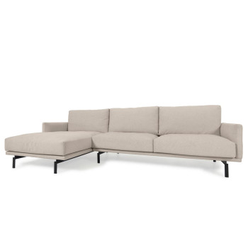 Galene 3-seater sofa with left chaise longue, beige, 254 cm FSC Mix Credit