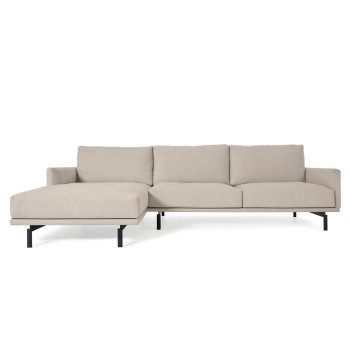 Galene 3-seater sofa with left chaise longue, beige, 254 cm FSC Mix Credit