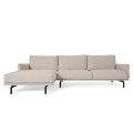 Galene 3-seater sofa with left chaise longue, beige, 254 cm