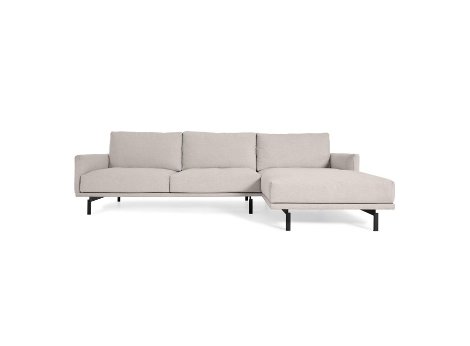 Galene 4-seater sofa with right chaise longue, beige, 314 cm