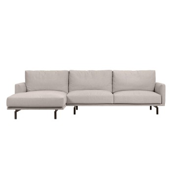 Galene 4-seater sofa with left chaise longue, beige, 314 cm