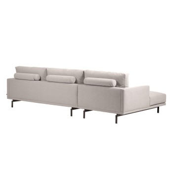 Galene 4-seater sofa with left chaise longue, beige, 314 cm