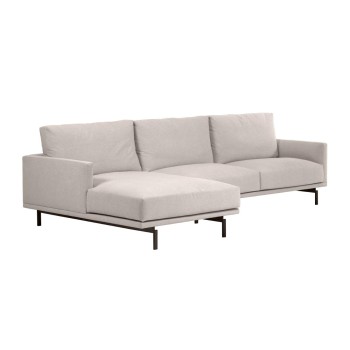 Galene 4-seater sofa with left chaise longue, beige, 314 cm