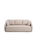 Laira 3-seater sofa bed in beige chenille, 218 cm FSC Mix Credit