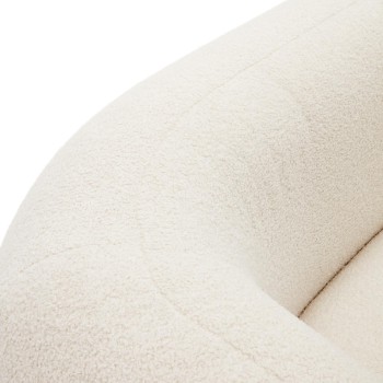 Martina 3-seater sofa in ecru bouclé fabric 