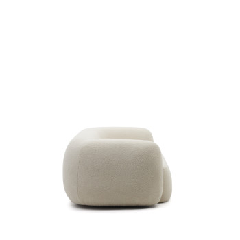 Martina 3-seater sofa in ecru synthetic sheepskin, 246 cm FSC Mix Credit