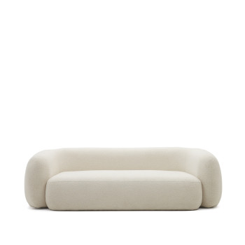 Martina 3-seater sofa in ecru synthetic sheepskin, 246 cm FSC Mix Credit