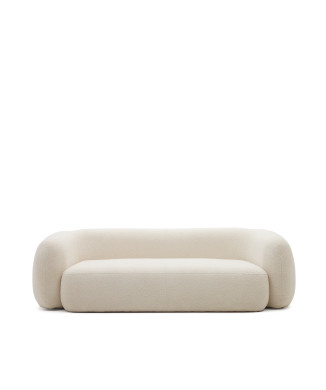 Martina 3-seater sofa in ecru synthetic sheepskin, 246 cm FSC Mix Credit