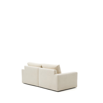 Alea 3-seater modular sofa with removable cover in ecru chenille 220 cm