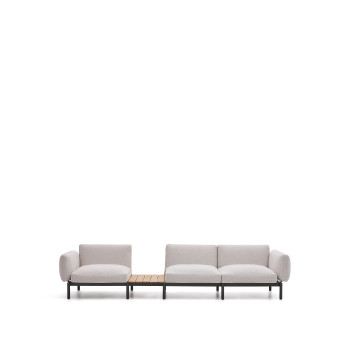 Sorells 3-seater modular outdoor sofa with upholstery