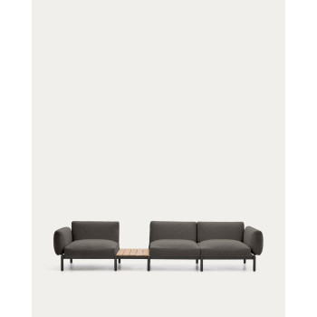 Sorells 3-seater modular outdoor sofa with upholstery