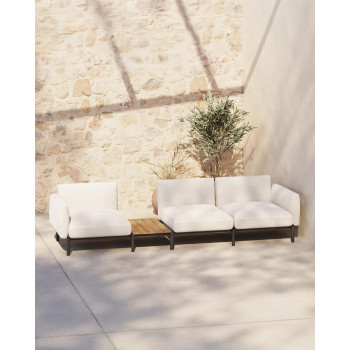 Sorells 3-seater modular outdoor sofa with upholstery