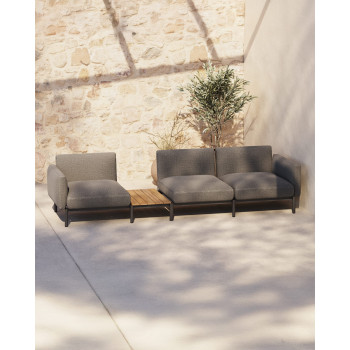 Sorells 3-seater modular outdoor sofa with upholstery