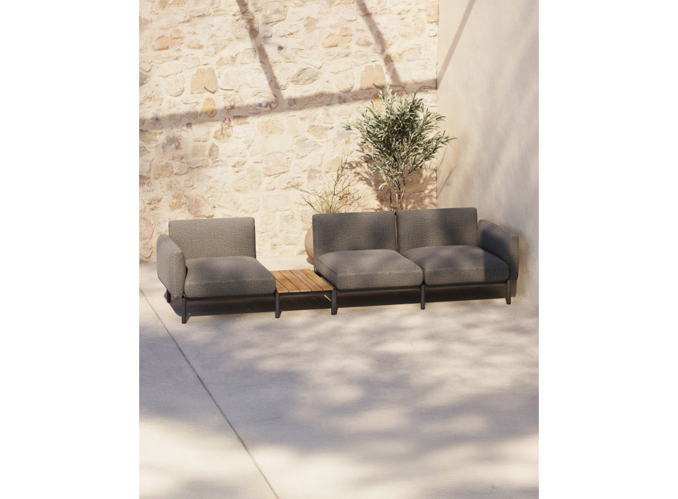 Sorells 3-seater modular outdoor sofa with upholstery