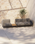 Sorells 3-seater modular outdoor sofa with upholstery