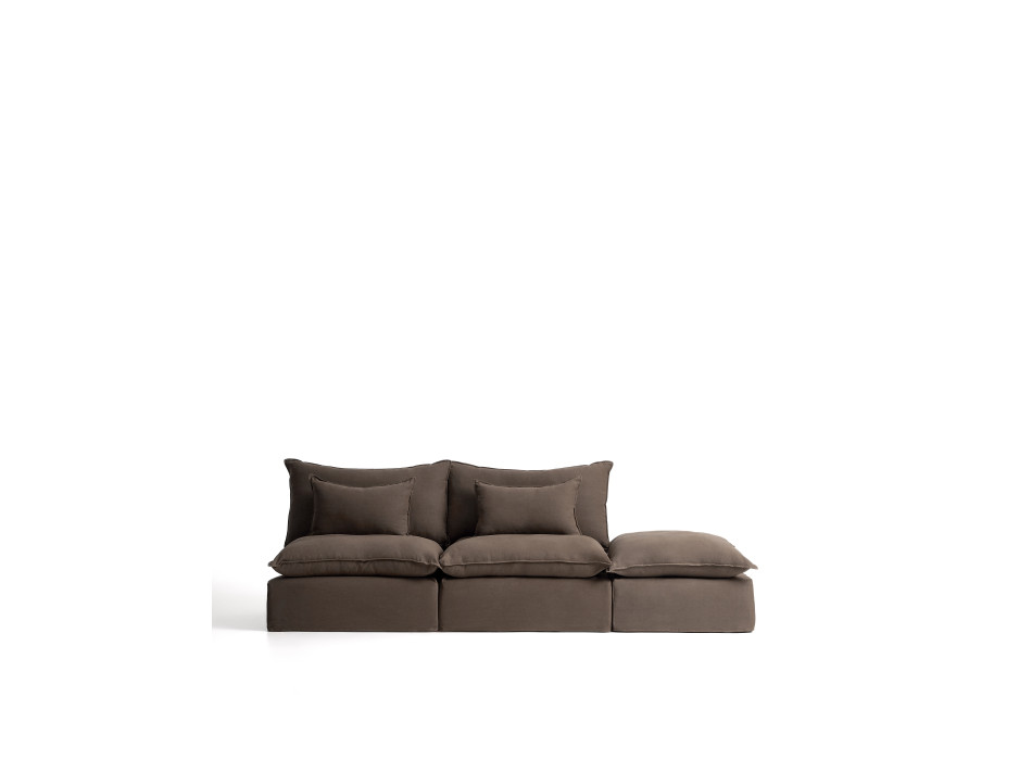 Anarela 3-seater modular sofa with removable cover and linen end piece