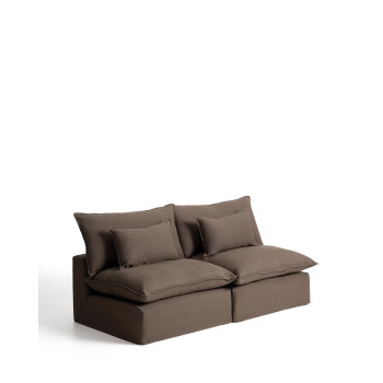 Anarela 3-seater modular sofa with removable cover in linen