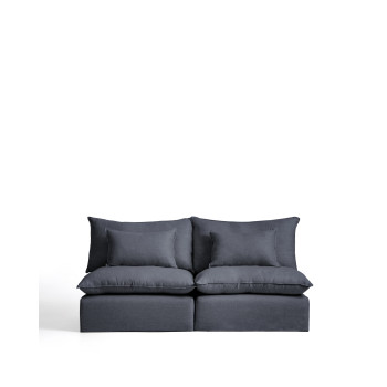 Anarela 3-seater modular sofa with removable cover in linen and viscose