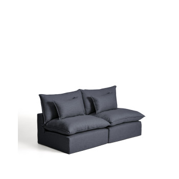 Anarela 3-seater modular sofa with removable cover in linen and viscose