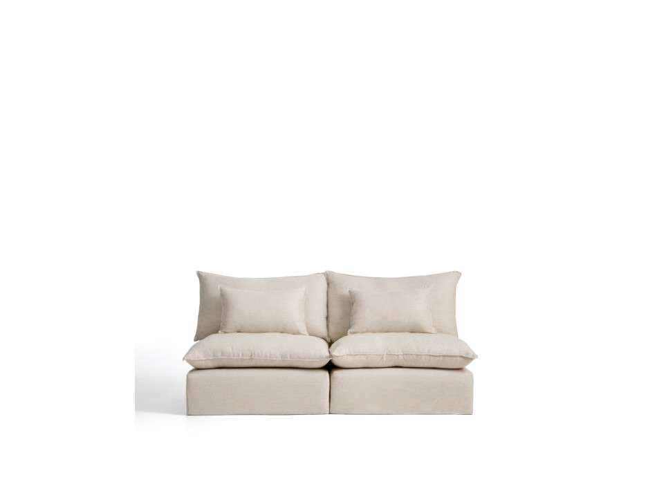 Anarela 3-seater modular sofa with removable cover in linen and viscose
