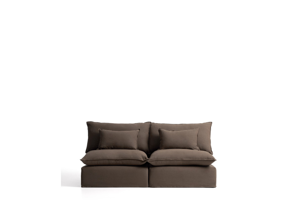 Anarela 3-seater modular sofa with removable cover in linen