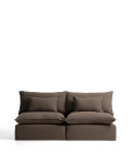 Anarela 3-seater modular sofa with removable cover in linen