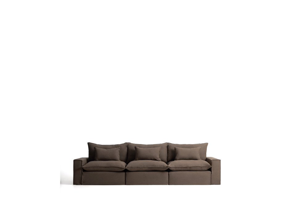 Anarela 5-seater modular sofa with removable cover in linen