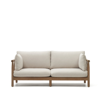 Sacova 2-seater sofa in solid eucalyptus wood 195 cm