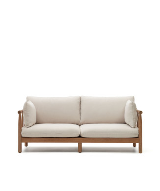 Sacova 2-seater sofa in solid eucalyptus wood 195 cm