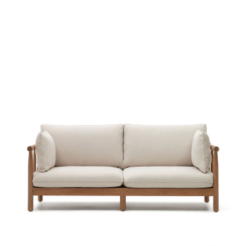 Sacova 2-seater sofa in solid eucalyptus wood 195 cm