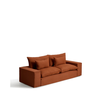 Anarela 3-seater sofa with removable cover in linen