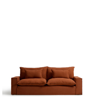 Anarela 3-seater sofa with removable cover in linen