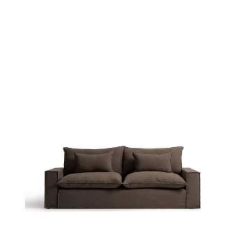 Anarela 3-seater sofa with removable cover in linen