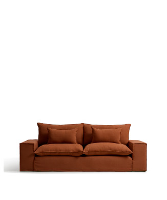 Anarela 3-seater sofa with removable cover in linen