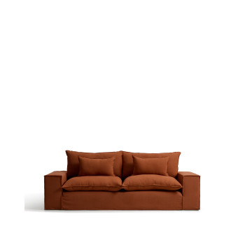 Anarela 3-seater sofa with removable cover in linen